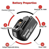 Makita 18V 5.0Ah/6.0ah Rechargeable Battery Makita