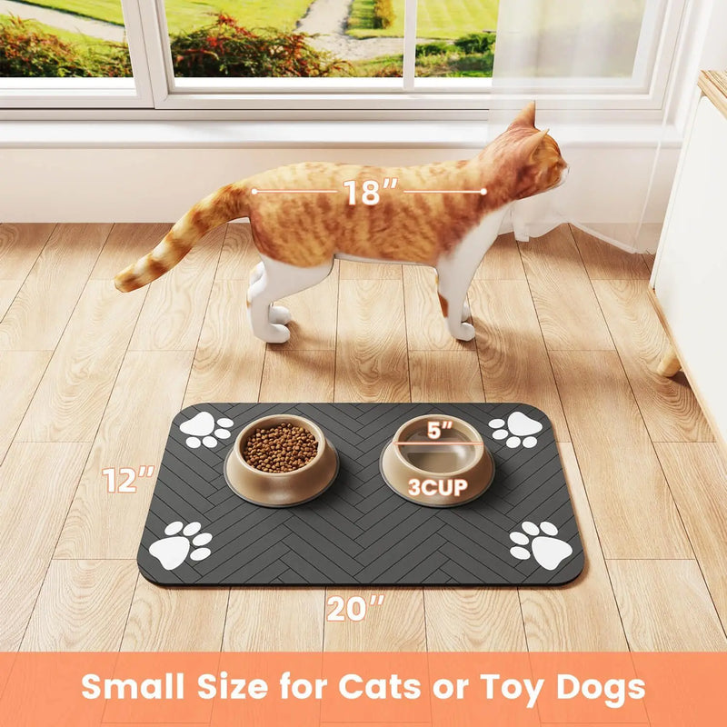 Pet Feeding Mat-Absorbent For Food and Water