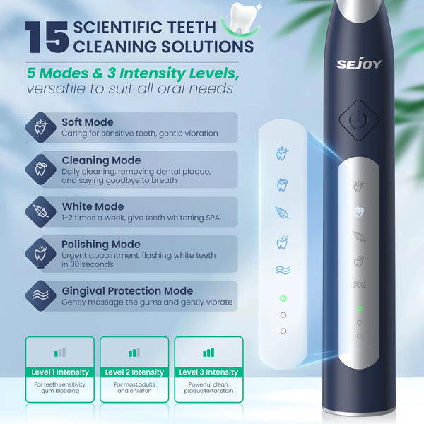 Electric Sonic Toothbrush with 10 pcs Replacement Heads