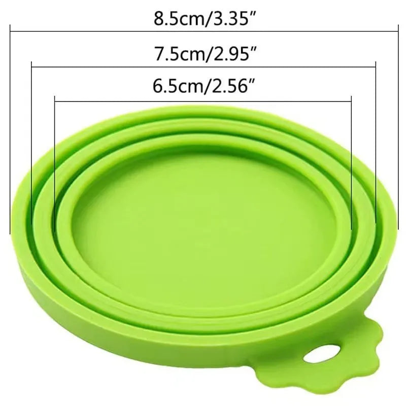 2pcs/set Reusable Pet Food Can Cover And Spoon