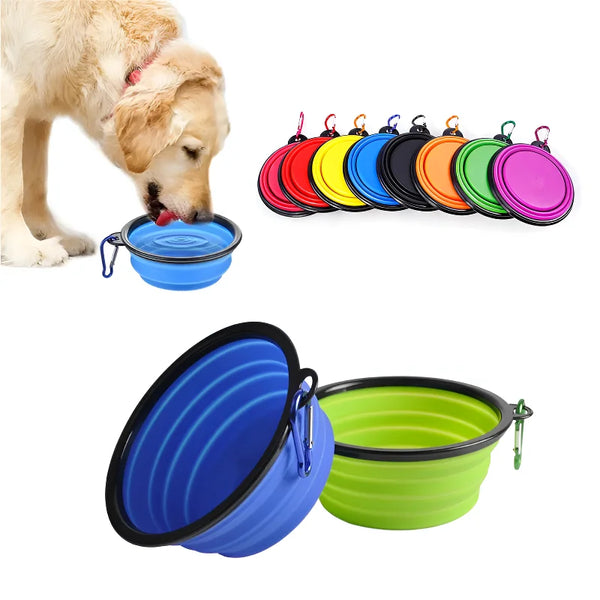 Pet Dog Collapsible Feeder Bowl