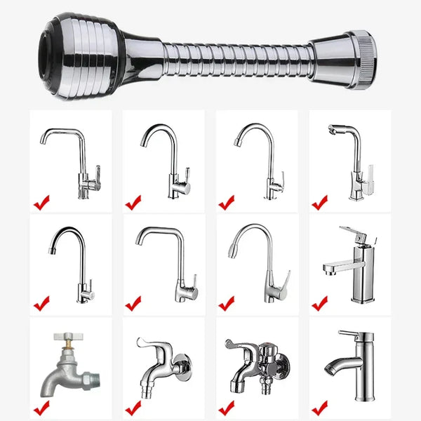 360 Rotatable Bubbler High Pressure Faucet Extender