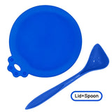 2pcs/set Reusable Pet Food Can Cover And Spoon